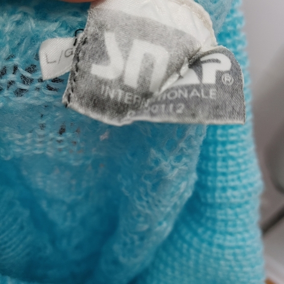 VINTAGE textured knit turtleneck L - Picture 7 of 10